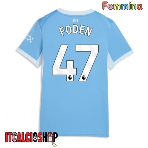 Manchester City Phil Foden #47 Prima Maglia Femmina 2026-27 Manica Corta